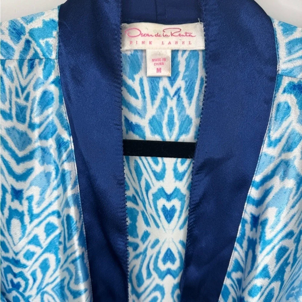 Oscar de la Renta Pink Label Blue Robe Size M - Picture 3 of 6